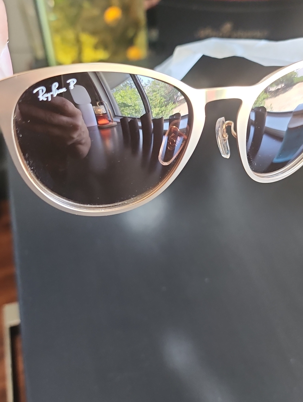 Ray-Ban Women's Beige Frame Brown Lens Sunglasses - Picture 16 of 16